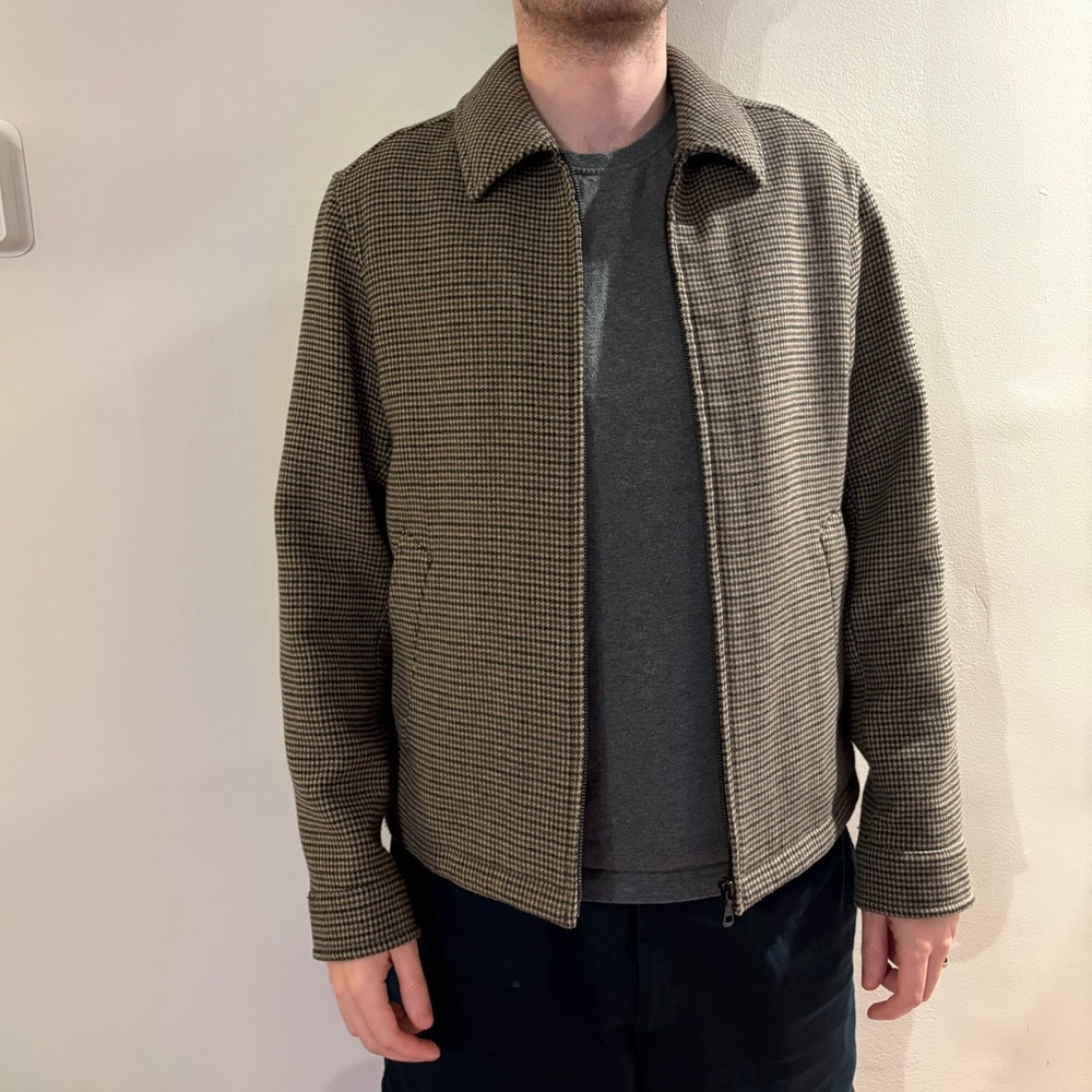Uniqlo Houndstooth Lightweight Zip Jacket - Brown/Black - Picture 2 of 10